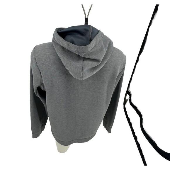 Skora Running Jacket Mens Medium Qwick Dry Hooded Pull Over Grey X2 - Picture 3 of 8